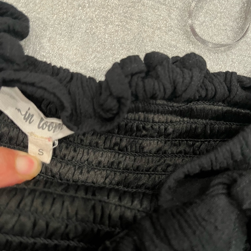 [S]In Loom WMN 3/4 Sleeve Square Neck Smocked Mid Dress Cute A Line Swing Beach - Picture 7 of 11